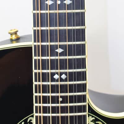 2003 Ovation 1866 Legend 12-String Acoustic Electric Guitar, Black w/ Case image 8