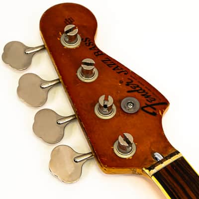 Vintage ’74-‘75 Fender Jazz Bass Neck w/ Original Tuners, Fretless Fingerboard, Bullet Truss Rod, 3-Bolt Micro-Tilt image 2