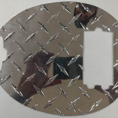 WD Music Chrome Aluminum Diamond Plate Musicman Stingray Bass Pickguard image 1