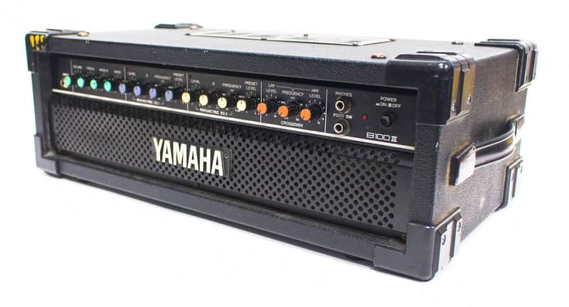 Yamaha B100 III Bass Amplifier Head with Footswitch and Amp Cover