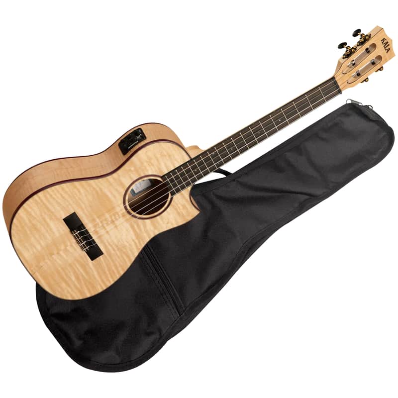 All Solid Flame Maple Cutaway Baritone + housse Kala Bild 1
