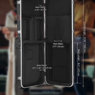 Electric Guitar Hard Case 41" – ABS Waterproof Rectangular Case with Locking Latches & Plush Interior image 9
