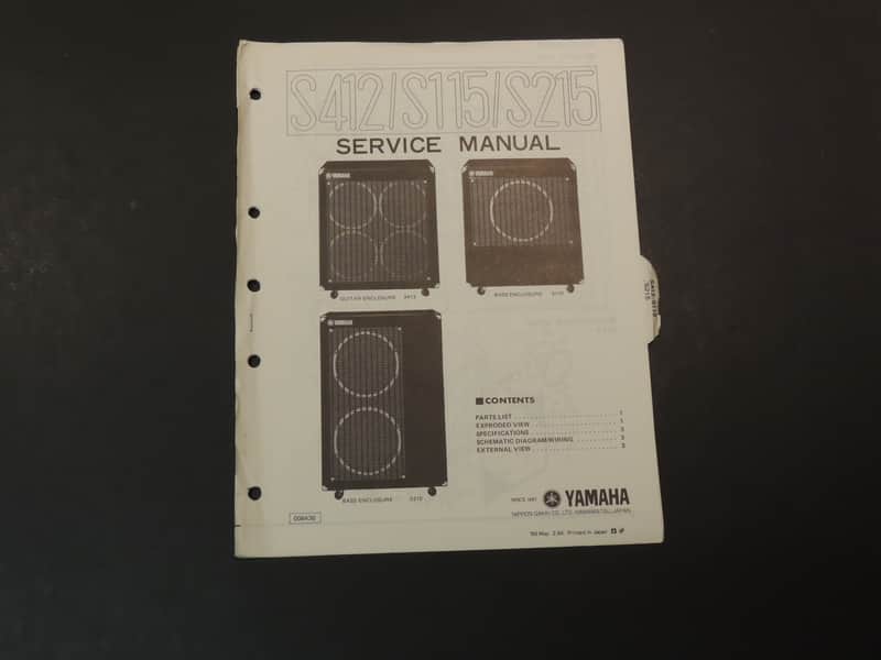 Yamaha S412 / S115 / S215 Service Manual