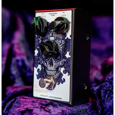 J.Rockett  Audio Designs EL Hombre Overdrive Effects Pedal New - SILVER , PURPLE , & WHITE image 3