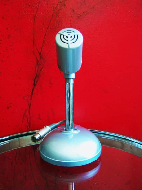 Vintage 1960's Altec 660B dynamic microphone "Salt Shaker" w period stand & cable Hi Z PROP 633A image 1
