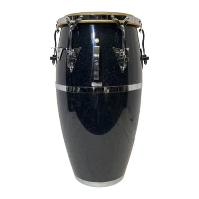 Latin Percussion Traditional Original Fiberglass Conga - Black Holo Chrome image 2