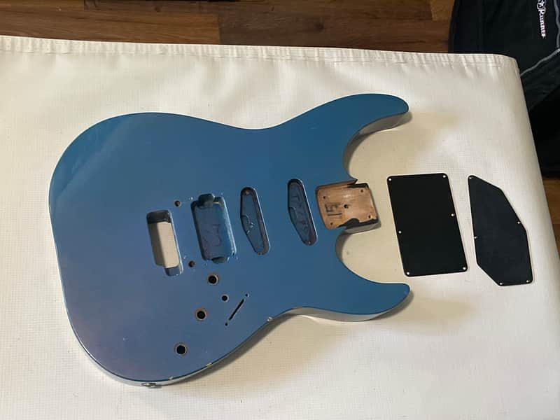 1980's Kramer USA Pacer Custom II Flip Flop FF Blue Guitar Body Floyd Ready image 1