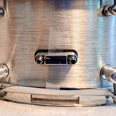 YAMAHA MAPLE MOD SHELL W/ VIDEO CUSTOMIZED SNARE DRUM - BRUSHED ALUMINUM WRAP-FREE SHIP TO C-USA! image 3