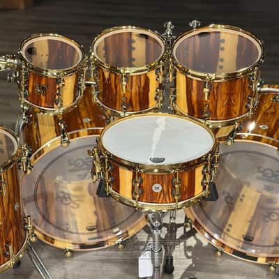Sonor SQ2 Beech 10pc Drum Set African Marble Gloss image 7