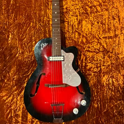 Vintage Eko Modello 100 Archtop 1960's Redburst - Italian Made image 1