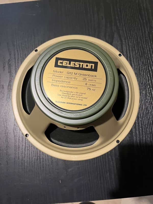 Celestion G12M Greenback 12" 25-Watt 8ohm Guitar Amp Speaker 2020s - White image 1