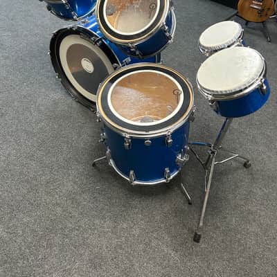 Vintage Ludwig Blue Sparkle 1970s Drum Set 22/16/13/12/8/6 w/ Atlas Stands and Extras #2555 image 15