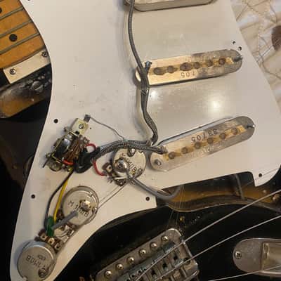 Vintage 1974 Greco SE-500B Stratocaster Black - Untouched Matsumoku MIJ - 100% Original w/ 1973 Maxon Pickups, Original Hardcase, 70s Fender Strap & Coiled Cable image 24