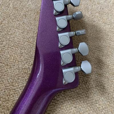 VINTAGE METAL AXXE XX REAPER FLYING V ELECTRIC GUITAR IN PURPLe image 8