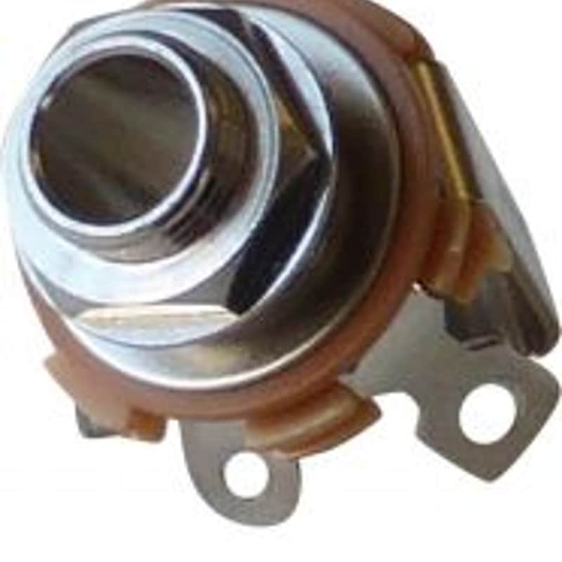 Stentor Electric Guitar Jack Socket with Nut Chrome