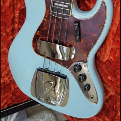 Fender Custom Shop 1966 Jazz Bass Journeyman Relic – Aged Daphne Blue w/ Matching Headstock, OHSC image 2