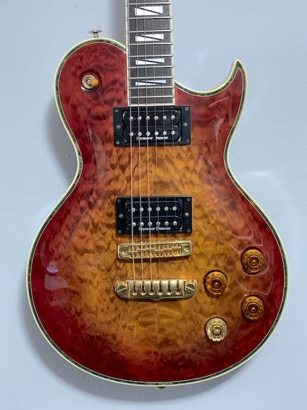 1993 Made In Japan Aria Pro II PE-100 Quilted Maple Electric