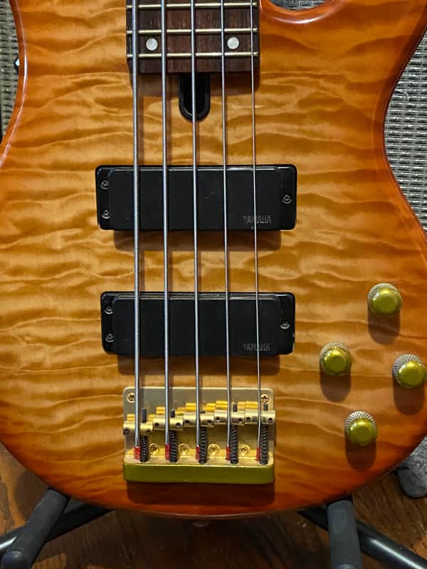 1996/97 Yamaha BBG5a - 5 string Bass - Amber Burst | Reverb