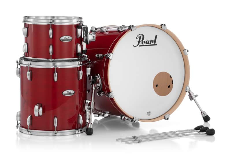 Pearl PMX Professional Maple Sequoia Red Lacquer Drums No Mount/Virgin Bass 20x14_12x8_14x14 Shell Pack | NEW | Authorized Dealer image 1