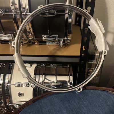 EKG 2.3 ml triple flanged 6 hole hoops for 10” tom 2025 - Chrome image 3