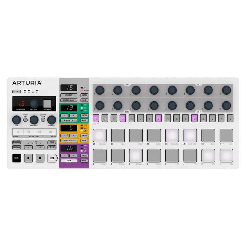 Arturia BeatStep Pro Controller and Sequencer — Aftertouch, Velocity Sensitive, With 2 Independent Melodic Sequencers, Drum Sequencer, 16 Drum Pads, MIDI/CV/Gate I/O and Music Production Software image 1