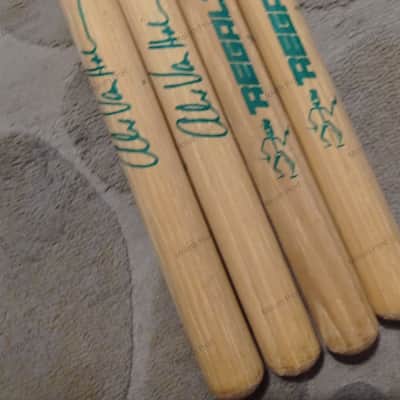 Regal Tip Alex Van Halen signature RARE set 2 pairs 90s - Hickory image 1