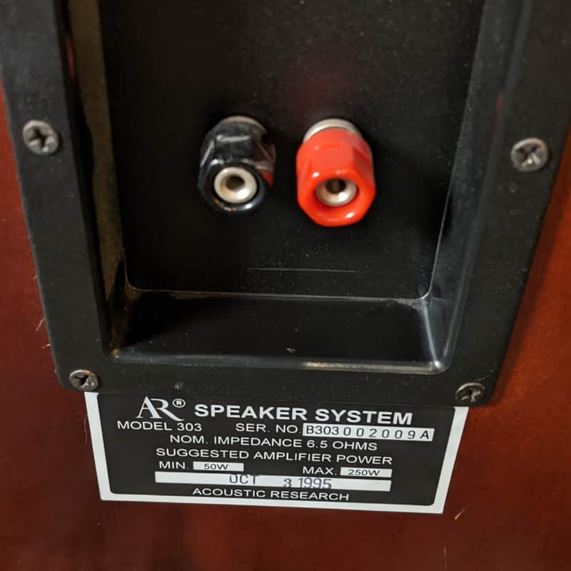 Acoustic Research AR-303 Speakers 1995 Local Pickup only at our