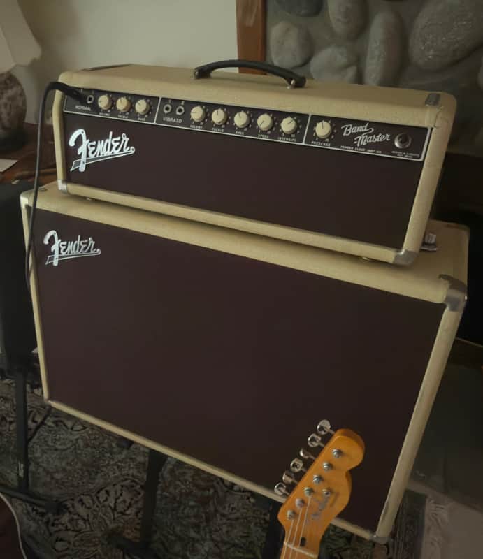 Fender Bandmaster 6G7-A 40-Watt 1x12" Piggyback Guitar Amp 1961 - Brown imagen 1