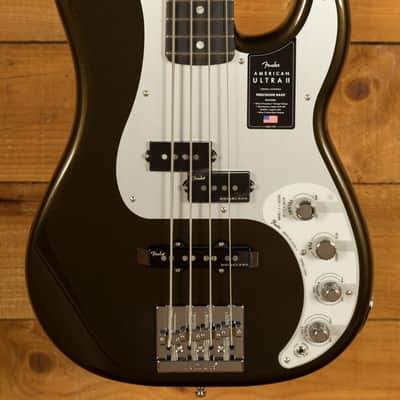 Fender American Ultra II Precision Bass - Ebony - Texas Tea image 1