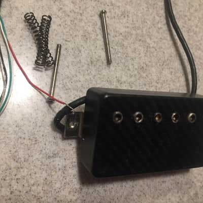 Bare Knuckle 53 mm Humbucker Carbon Fiber Tattoo Cover Bridge Humbucker image 3