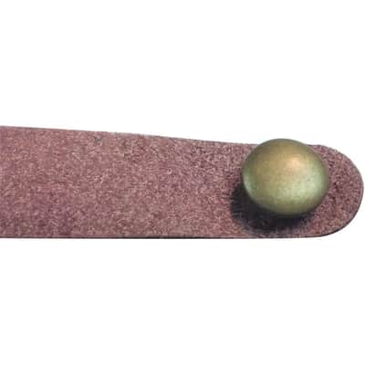 Brown Genuine Leather Guitar Strap Hook Button For Acoustic / Folk / Guitar image 2