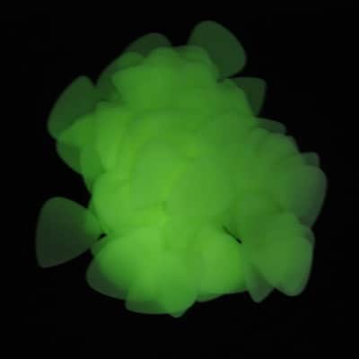Celluloid Glow In The Dark Guitar Or Bass Pick - 0.96 mm Heavy Gauge - 351 Shape - 100 Pack New image 2