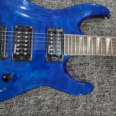 Jackson JS Series JS32TQ DKA Dinky Archtop with Rosewood Fretboard 2015 - 2018 - Transparent Blue image 3