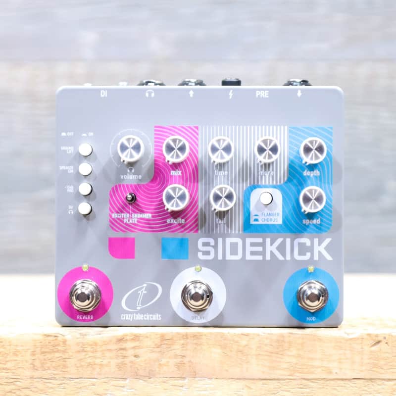 Crazy Tube Circuits Sidekick Time Based Effects Chorus Delay Reverb Pedal w/Box image 1