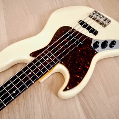2006 Fender Jazz Bass V 5 String JBV Olympic White Left Handed Japan CIJ image 9