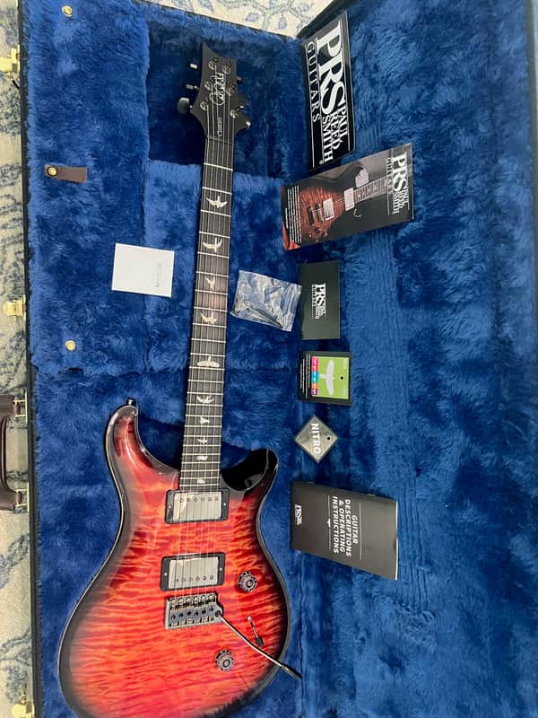 PRS Custom 24 Wood Library 2023 - Blood Orange Smokeburst