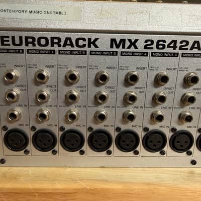 Behringer Eurorack MX2642A 26-Input 4-Bus Mixer 2000s - Silver image 1