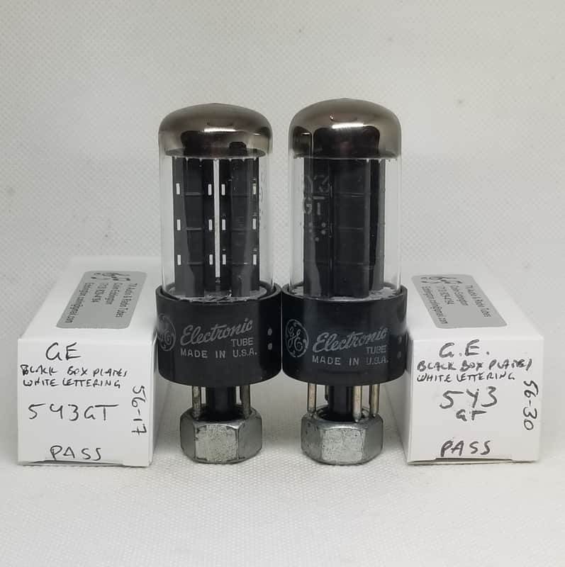 GE 5Y3GT Black Box Plate Rectifier Matched Pair NOS 5Y3 image 1