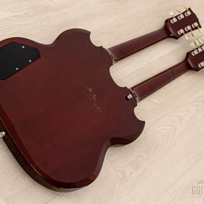 1990s Burny RSG-140 Vintage Double Neck SG, 6 & 12 String Guitar Cherry w/ Case & Tags, Japan image 14