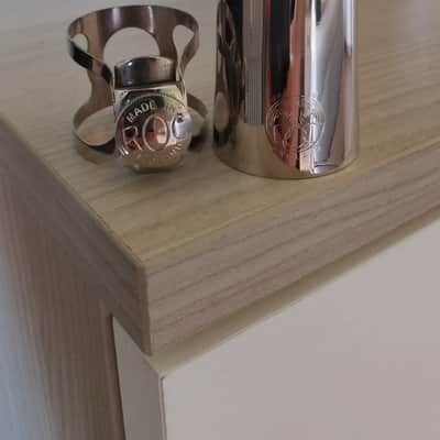 Rare ROC made in England nickel plated cap & ligature for tenor saxophone mouthpiece. image 1