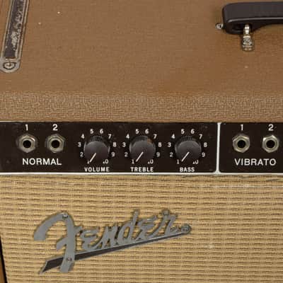Fender - 1961 Concert 4x10 Guitar Amplifier Combo Brown w/ Replaced Speakers -VINTAGE image 3