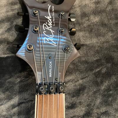 2011 BC Rich Warlock NJ Series Neck Thru Transparent Grey Electric Guitar image 5