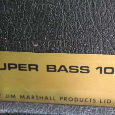 MARSHALL 1992 JMP Super Bass 100w of 1977 with her Cabinet 4x12 image 11