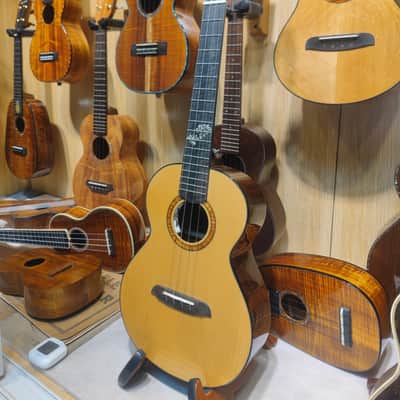 OlaMestre PO cedar cuban mahogany tenor ukulele with pickup image 3