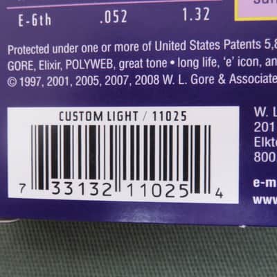 Elixir 11025 Polyweb 80/20 Bronze Acoustic Guitar Strings -Custom Light (11-52) image 5