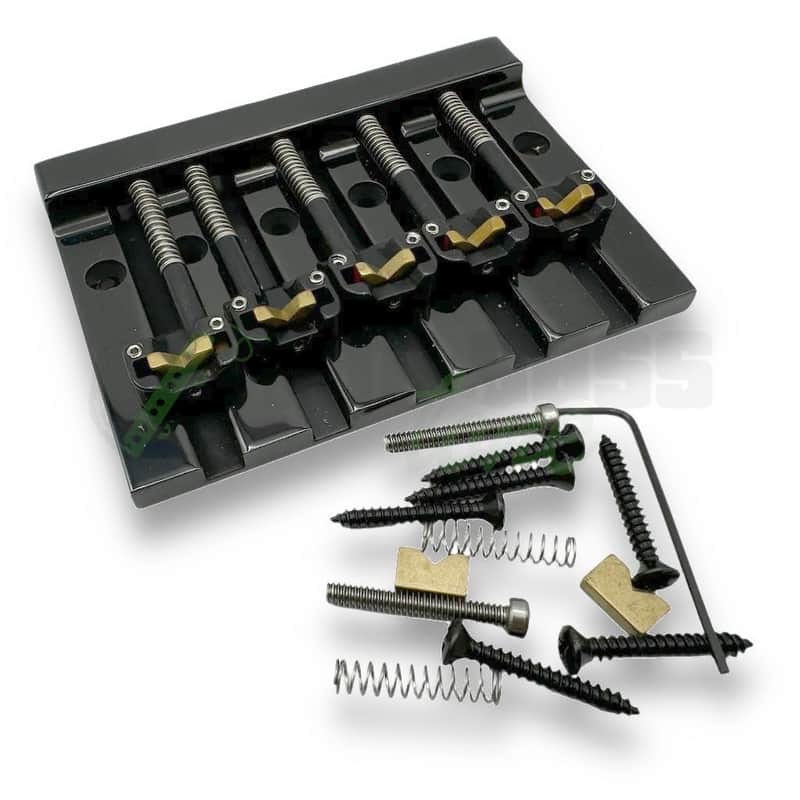 Hipshot MassKicker (Kickass) 5 String Bass Bridge / Mounting Style 2 / Black Finish image 1