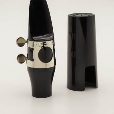 APM Alto Sax Mouthpiece Kit - Standard Mthpc + Cap + Ni-Plated Ligature; Made in USA image 1