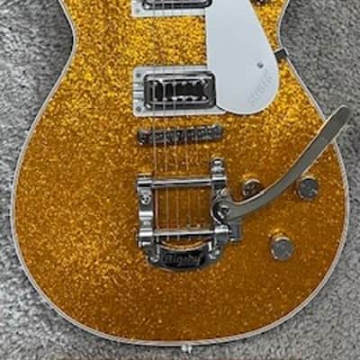 Mint Gretsch G5230T Electromatic Sparkle Jet FT Single-Cut with Bigsby, Gold Sparkle image 1