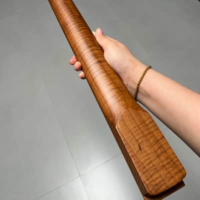 Bone nut Suhr Round-head stainless steel Roasted flame Maple Electric Guitar Neck 22 frets hole 10mm 12in image 12
