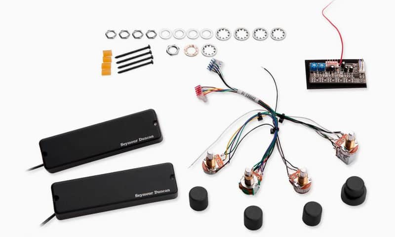 Seymour Duncan ASB-3ASB 6 STRING Steve Bailey Signature 3-Band Active Soapbar Pickup / Preamp System 2010s - Black image 1